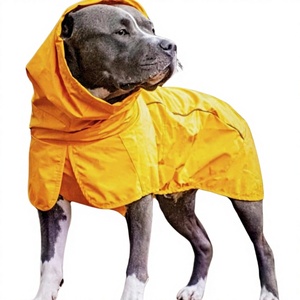 Dog <strong>Raincoat</strong> for Boys Premium <strong>Nylon</strong> Mesh Modern Waterproof Windproof Reflective Breathable Full-Body Coverage Mustard Yellow - Product Image 1