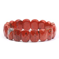 Bracelet unisexe en pierre naturelle œil de tigre, plaque ovale à facettes, énergie de guérison, cadeau idéal pour la vente en gros