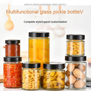Offre Spéciale – Pots en Verre Rond en Borosilicate avec Col Métallique et Design Estampé pour Stockage Alimentaire – 100ml, 150ml, 180ml, 250ml, 280ml, 380ml, 500ml, 750ml - Product Image 1