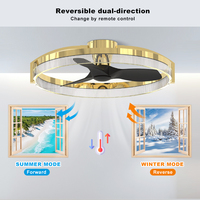 Ventilateur de plafond de lustre de conversion de luxe moderne avec télécommande rétractable de lumières de LED pour le salon chambre à coucher