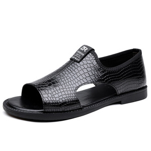 <span class=keywords><strong>Sandali</strong></span> Romani da Uomo Taglia Grande Estivi Casual con Punta Aperta Traspiranti Suola Morbida Antiscivolo Fodera in PU per Spiaggia - Product Image 4