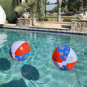 Ballon de plage gonflable en PVC, 30CM, design drapeau américain, imprimé I Love Usa, jouet unisexe pour jeu en plein air - Product Image 3
