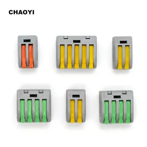 CHAOYI Quick Wire Connector PCT-212/3/4/5 Ways Female Electrical Terminals Fast Compact Easy Push Light Splitting Wire Connector