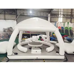 Inflatable máy bay phản lực trượt tuyết Dock boong inflatables nền tảng nổi nước Trampoline Lều hồ bơi nổi cho người lớn và trẻ em