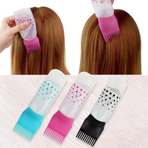 6 oz rỗng Chai nhựa PET tóc dầu Salon màu nhuộm Lược Applicator bóp bơm biểu tượng tùy chỉnh 180ml dầu gội Lotion hộp - Product Image 5