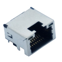 Prise Jack à montage en surface Port unique Led PCB Board 8 broches Femelle SMD Ethernet RJ45 Connecteur