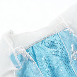 Robe de princesse Elsa pour filles, jupe scintillante à paillettes, costume de cosplay flocon de <span class=keywords><strong>neige</strong></span> pour Halloween, carnaval, fête d'anniversaire - Product Image 3