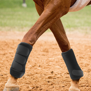 Manicotto avvolgente per ginocchio con fasciatura di supporto per gambe di cavallo in <span class=keywords><strong>tessuto</strong></span> <span class=keywords><strong>tendine</strong></span> regolabile in Neoprene leggero - Product Image 4