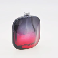 Flacon de parfum en verre de luxe personnalisé de 50 ml, couleur violette et rose tendance