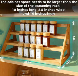 Hete Aanbieding Bamboe Gelaagde Kruidenrek Houten Kruidenrek Organizer Kast Kruidenrek voor Keukenblad - Product Image 4