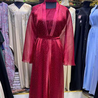 Nouvelles robes islamiques traditionnelles noires magnifiques de Dubaï pour femmes, Abaya d'Arabie Saoudite, Abaya de Dubaï, vêtements musulmans, vêtements du Golfe.