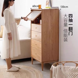 Solid Wood Five Drawer <b>Chest</b> Of Drawers Oak <b>Storage</b> Cabinet Nordic Modern Bedroom Furniture - Product Image 3