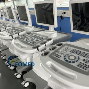 Échographe médical noir et blanc haute performance pour gynécologie, grossesse, usage vétérinaire et humain, avec chariot, modèle BW1100 - Product Image 6