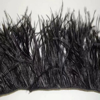 15-18cm pas cher en gros plume d'autruche coupe plumes d'autruche ruban frange garniture Boa pour fête plume robes Design décor