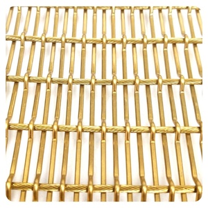 Đẹp Vàng Cổ Brass Mạ Dây Lưới Kim Loại Rèm Cho Tủ Cửa Lowes Cung Cấp Tùy Chỉnh Cắt Hàn Uốn - Product Image 6