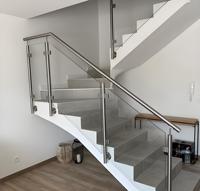Chuanlan – Poteau de fixation moderne en acier inoxydable pour balustrade de piscine sans cadre, balcon, escalier, villa, hôtel, et garde-corps en verre pour appartement