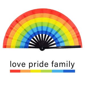 Abanico de Mano Arcoíris Grande para el Desfile del Orgullo Gay de Junio de 2023, para Hombres y Mujeres, Festivales, Clubes, Fiestas y Bailes - Product Image 2
