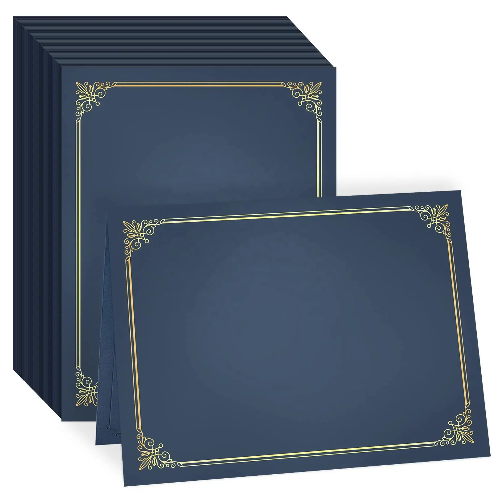 Custom certificate holders for 8.5*11 letters gold foil stamp paper award seals for diploma award accomplishment of graduation