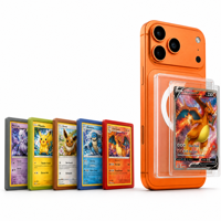 Protège-cartes magnétique robuste en PC épais pour cartes à collectionner, présentoir de jeu, protection transparente, support de téléphone