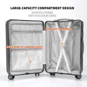 מחיר נמוך יוקרה 2 חלקים סט עם לשאת-on & תיק קטן 14 "USB טעינה יציאת 360 תואר גלגלים ספינר - Product Image 5