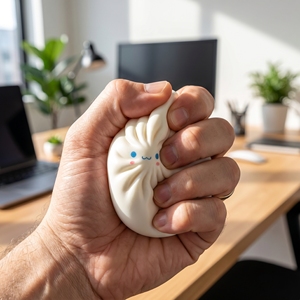 New Cute Smile Face Dumpling Squishy EVA Stress Ball <b>Toy</b> for 5 to 7 Years Mystery <b>Box</b> - Product Image 6