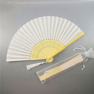 Éventail blanc personnalisé à faire soi-même, avec logo imprimé, pour cils, mariage, portable, en papier japonais vierge - Product Image 2