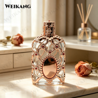Flacon de parfum en verre luxueux vide personnalisé, orné de bijoux, 50 ml, 70 ml, flacon pulvérisateur pour cadeau de Noël