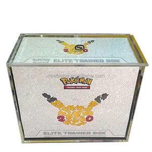 Présentoir en acrylique Boîte de rangement Pokemon japonais Boîte en acrylique pour collection Booster Box Case