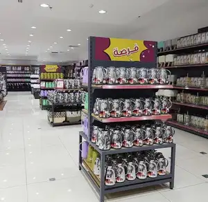 Penjualan Lengkap Stan Pajangan Supermarket Dapat Disesuaikan Sistem Rak Produsen Profesional untuk Belanja