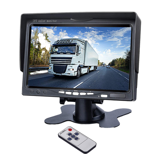 7" Wireless Backup Rear View Reverse Camera Monitor Parking System Night Version for RV Truck Trailer Bus DC 12V 24V