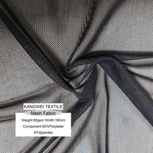 92% Polyester 8% spandex 80gsm 160cm Powernet lưới vải cho đồ lót nhanh chóng-khô vết kháng thoáng khí - Product Image 1