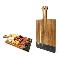 OEM Charcuterieplank Houten Snijplank Donkere Serveerschaal met Handvat voor Dagelijks Gebruik in de Keuken