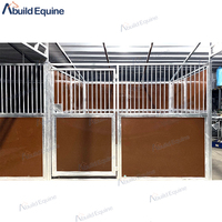 Écuries Mobiles d'Extérieur pour Chevaux, Façades de Boxes avec Toit et Portail