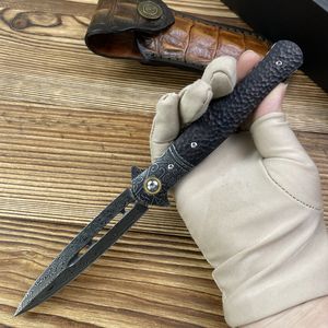 جديد VG10 سكاكين صيد تكتيكية مزدوجة الحواف في الهواء الطلق سكين تخييم EDC قابلة للطي - Product Image 4