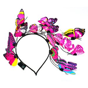 Sombrero Fascinador de Mariposas, Diadema de <span class=keywords><strong>Mariposa</strong></span> <span class=keywords><strong>Monarca</strong></span>, Corona para Fiesta del Té, Disfraz de Halloween, Adorno para la Cabeza - Product Image 4