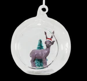 Figurine en résine de hibou <span class=keywords><strong>Bernard</strong></span> Ornement de boule de Noël en verre transparent pour arbre de Noël Caractéristique suspendue pour mariage ou vacances - Product Image 3