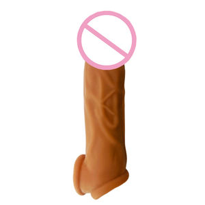 Hot Selling Sexuelle Liebe Tragbare Dildo Paare Sexspielzeug Frauen Masturbation Männer Extender Tragbare Kondome Dildos für Männer - Product Image 1