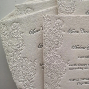 <span class=keywords><strong>Invitaciones</strong></span> de Boda Personalizadas con Impresión Tipográfica y Sobres, Plantilla de Tarjeta de Invitación de Boda, Estilo Boho Simple con Relieve - Product Image 6