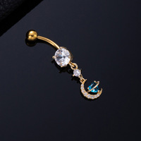 Bijoux de piercing corporel Freya Fashion, anneaux de nombril pendulants en acier chirurgical, anneaux de nombril flottants de style bohème pour femmes