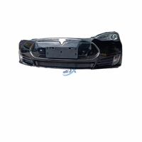 Rakitan Bumper depan, Kit bodi berkualitas tinggi untuk Tesla Model S dengan kisi, kipas Radiator, dan lampu depan