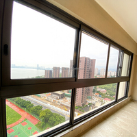 Ventanas Corredizas Horizontales de Aluminio con Doble Acristalamiento Insonorizado, Opción de Vidrio Templado de 5-20 mm, Ecológicas, con Certificación Energy Star
