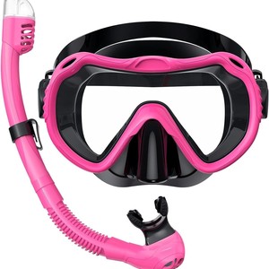Máscara de Snorkel de Cara Completa con Doble Ventana de Vidrio Templado Antivaho y Carcasa Superior de PC para Adultos y Jóvenes, Natación Subacuática - Product Image 3
