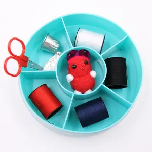 Набор для шитья на заказ, 210 шт., дорожный набор для шитья, цветная коробка, многофункциональный мини-набор для шитья