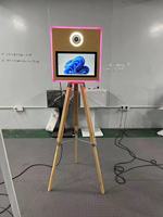 Expédition rapide depuis les entrepôts US et UE : Moniteur LCD rétro DSLR 15,6 pouces avec impression instantanée, écran tactile, boîtier métallique, Wi-Fi/HDMI pour événements festifs