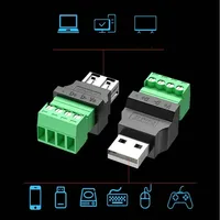 1 Pcs 4Pin USB 2.0 Typ A Stecker/Buchse Schraub klemmenst ecker USB Jack Shield-Anschluss Andere Anschlüsse