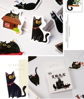 Autocollants décoratifs Kawaii Mini Chat Mignon Fraise Cœur Imprimé Papier Mat Verni DIY 46 pièces pour Promotion