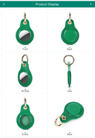 Étui de protection en cuir véritable pour AirTag, porte-clés anti-perte pour localisateur Apple AirTag
