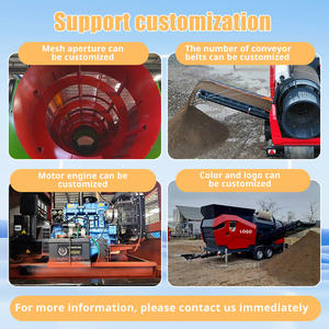 Factory Prices Compost Sand Topsoil Trommel Screener Rotary Large Trommel Screen Topsoil Screener For Sale - Product Image 2