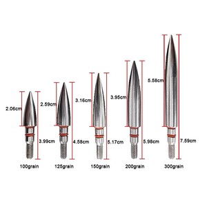 100/125/150/200/300 hạt Thép mũi tên điểm boardhead mục tiêu đầu mũi tên bắn cung đào tạo bắn cung săn bắn Phụ kiện tự làm - Product Image 2
