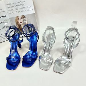 Nouvelles sandales d'été 2026 pour femmes, à bride cheville, talon cristal, bout ouvert, pour extérieur, bureau et carrière, grandes tailles - Product Image 6